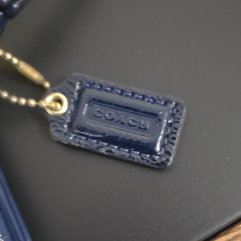 Coach Blue and Gold Women's Bag - Picture 5 of 8
